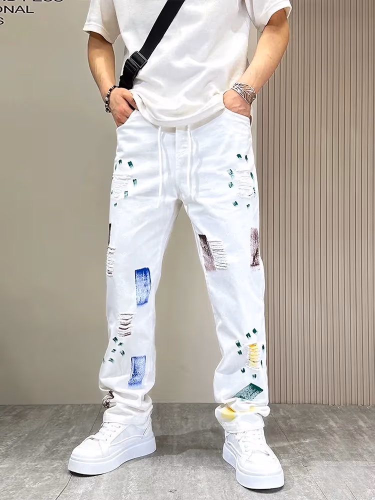 久合手绘喷绘厂 - 手绘服装鞋履箱包作品展示